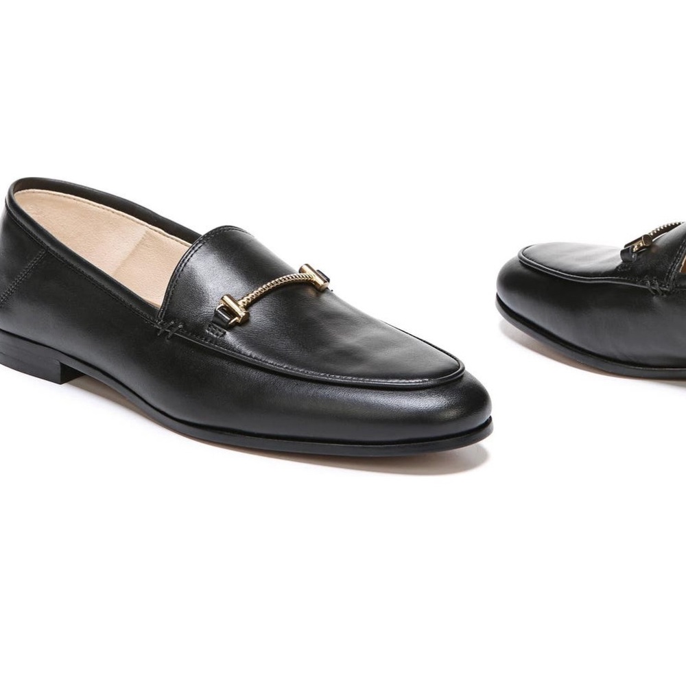 Sam Edelman Black Leather Horsebit Loafers